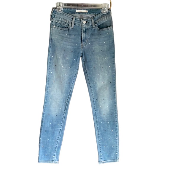 Levi’s 711 Skinny Embellished Jeans 26 - Picture 3 of 10